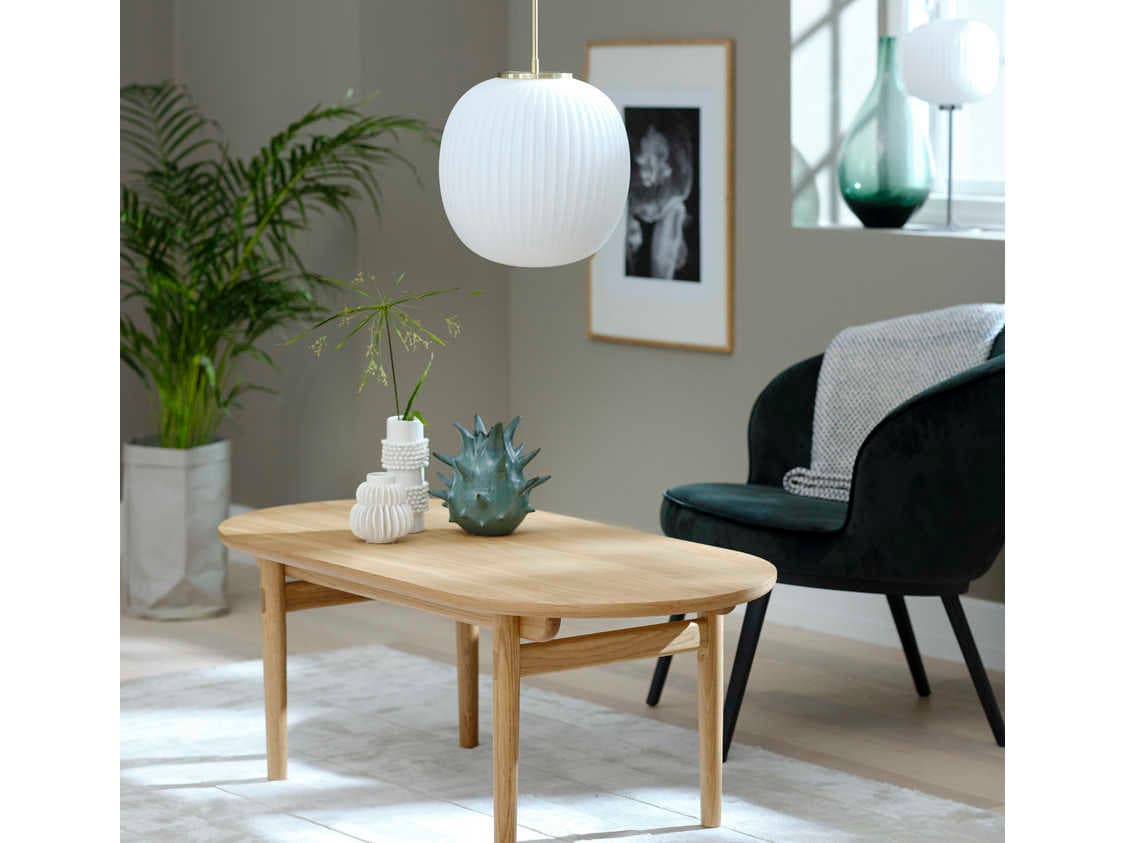 Unique Furniture Carno Oval Wood Natural Oak Coffee Table