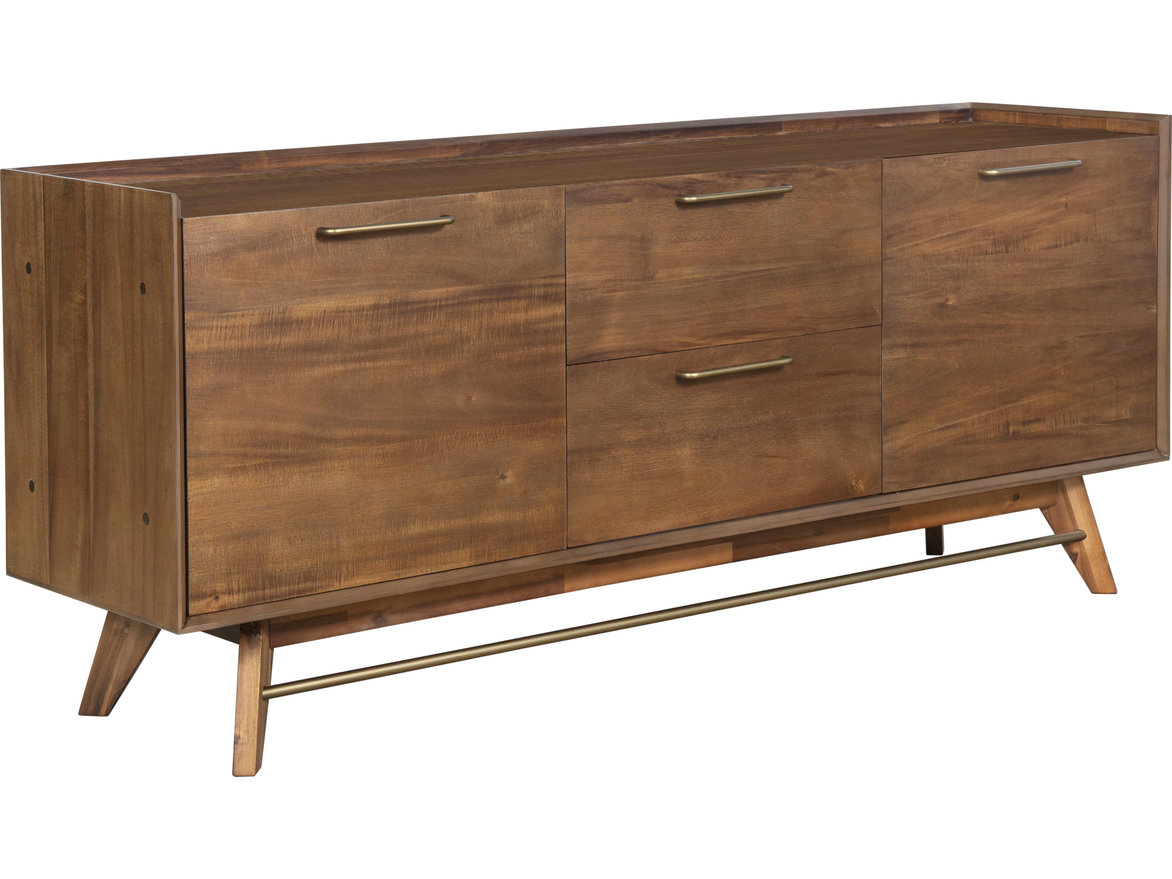 Unique Furniture Denali 71" Acacia Wood Walnut Sideboard
