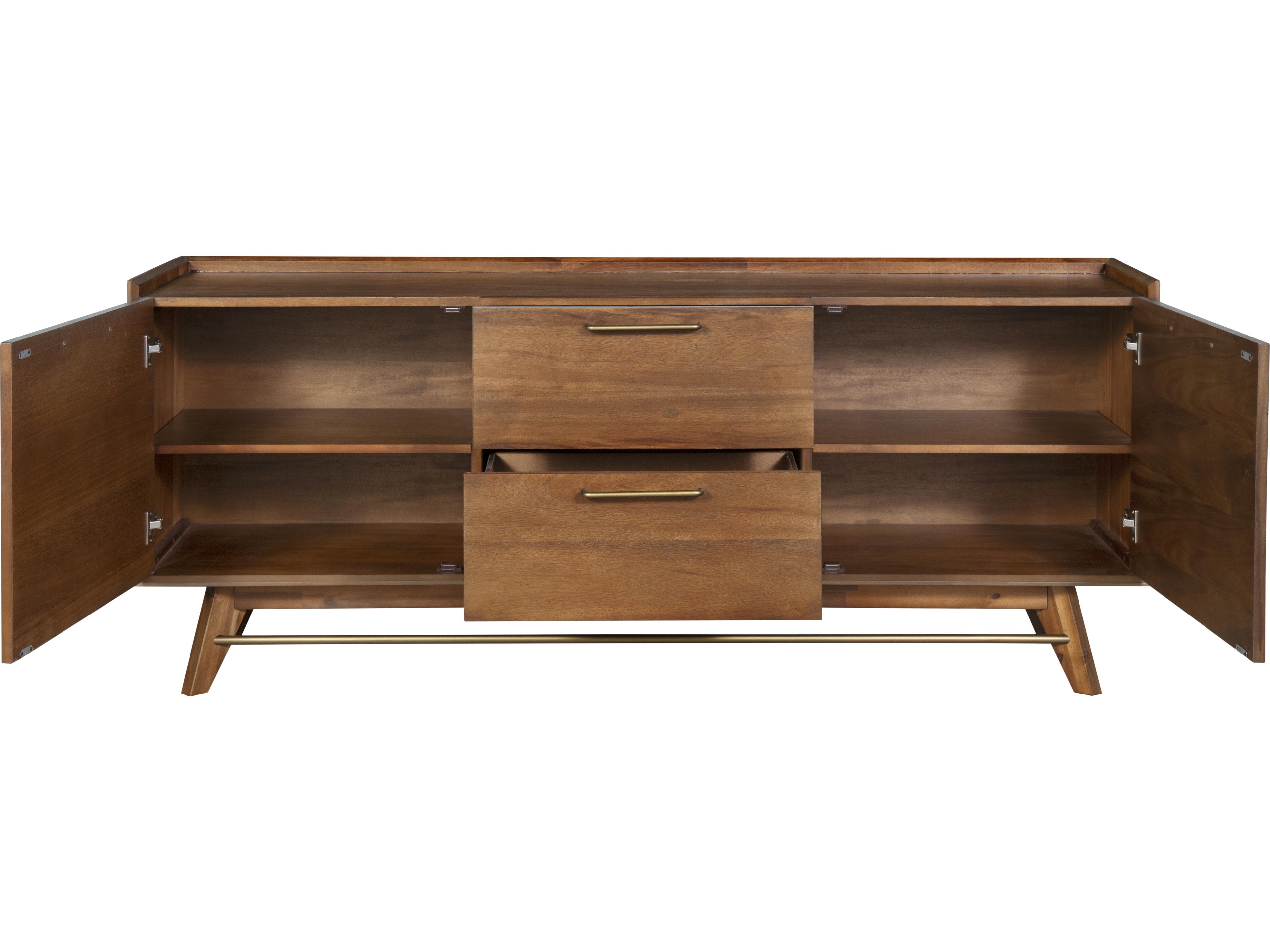Unique Furniture Denali 71" Acacia Wood Walnut Sideboard