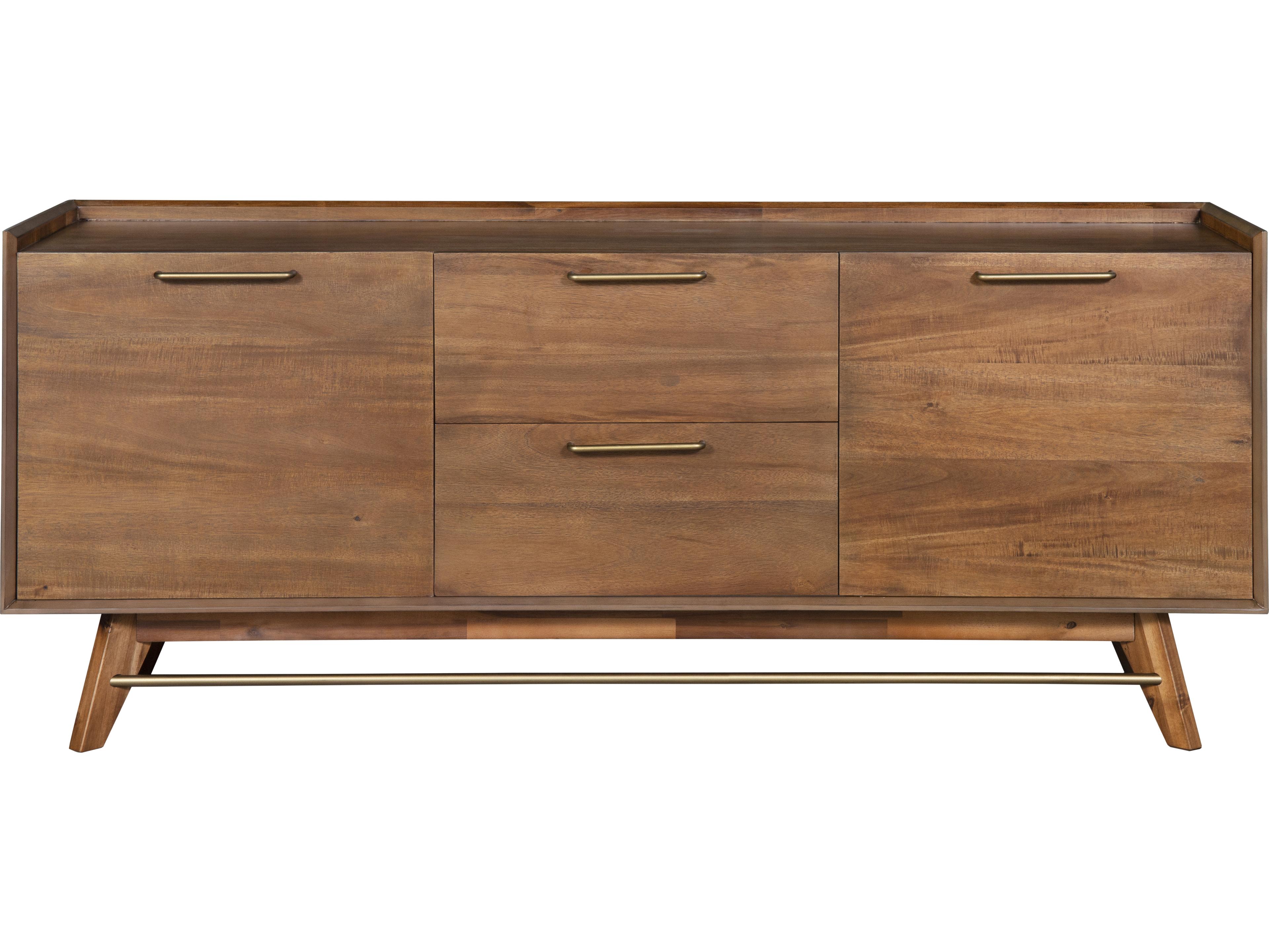 Unique Furniture Denali 71" Acacia Wood Walnut Sideboard
