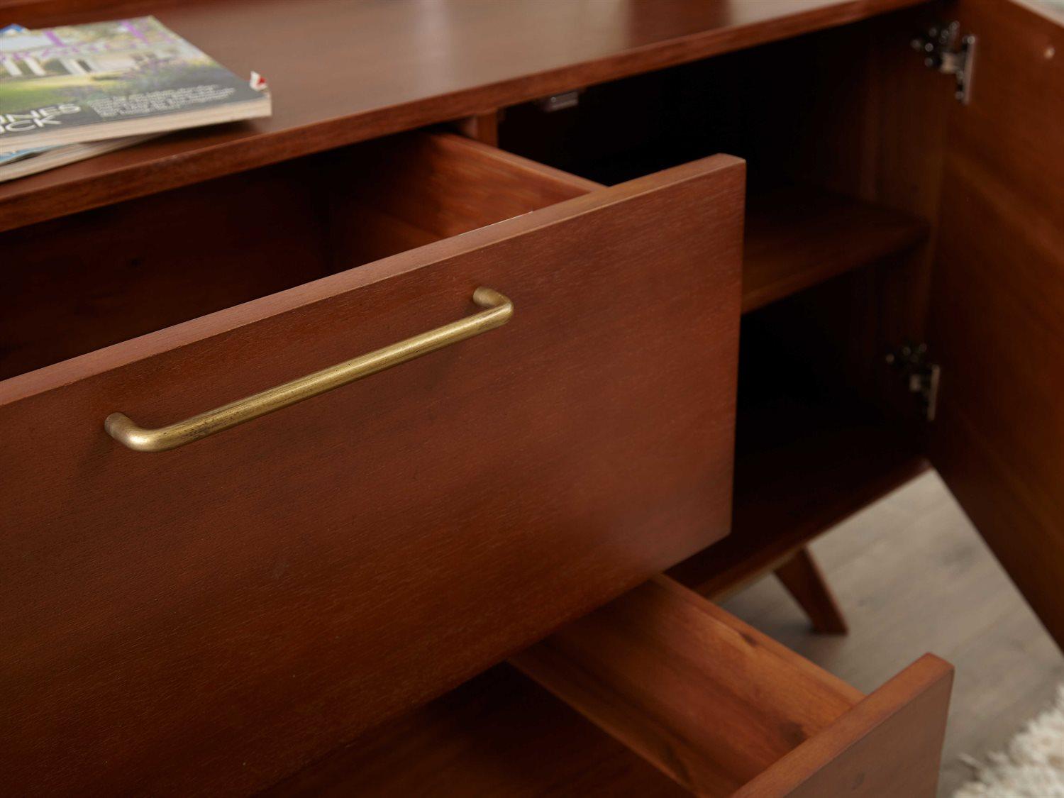 Unique Furniture Denali 71" Acacia Wood Walnut Sideboard