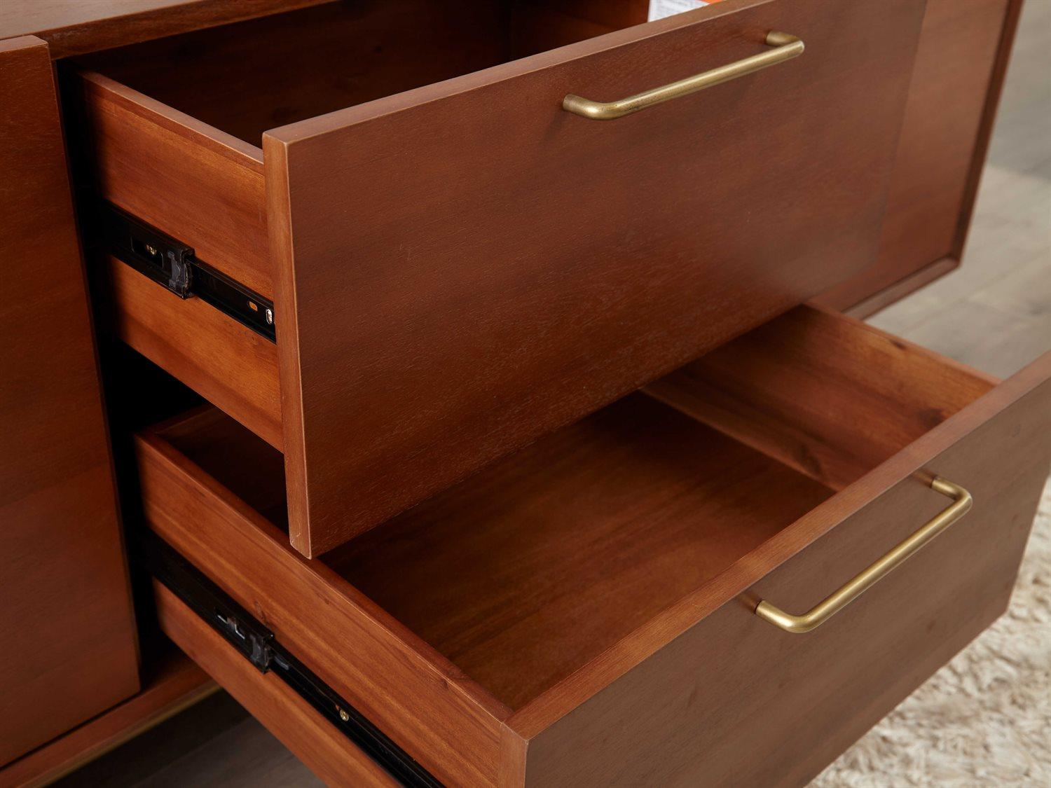 Unique Furniture Denali 71" Acacia Wood Walnut Sideboard