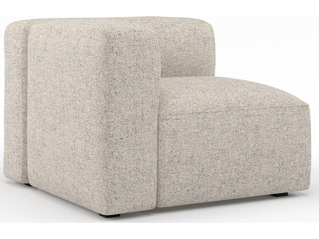 Unique Furniture Fenway Wide Beige Upholstered Sectional Sofa