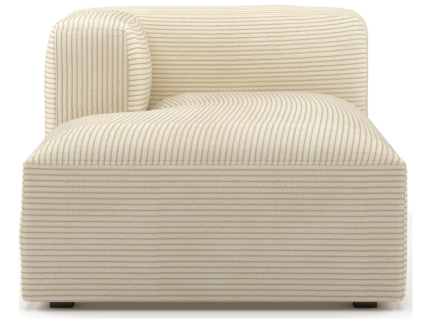 Unique Furniture Fenway Wide Beige Upholstered Sectional Sofa