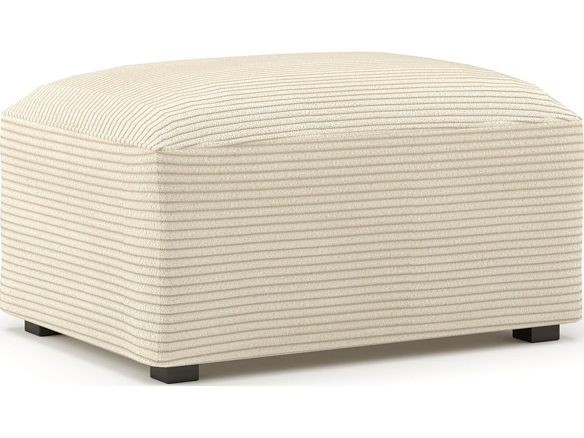 Unique Furniture Fenway Off White Beige Upholstered Ottoman