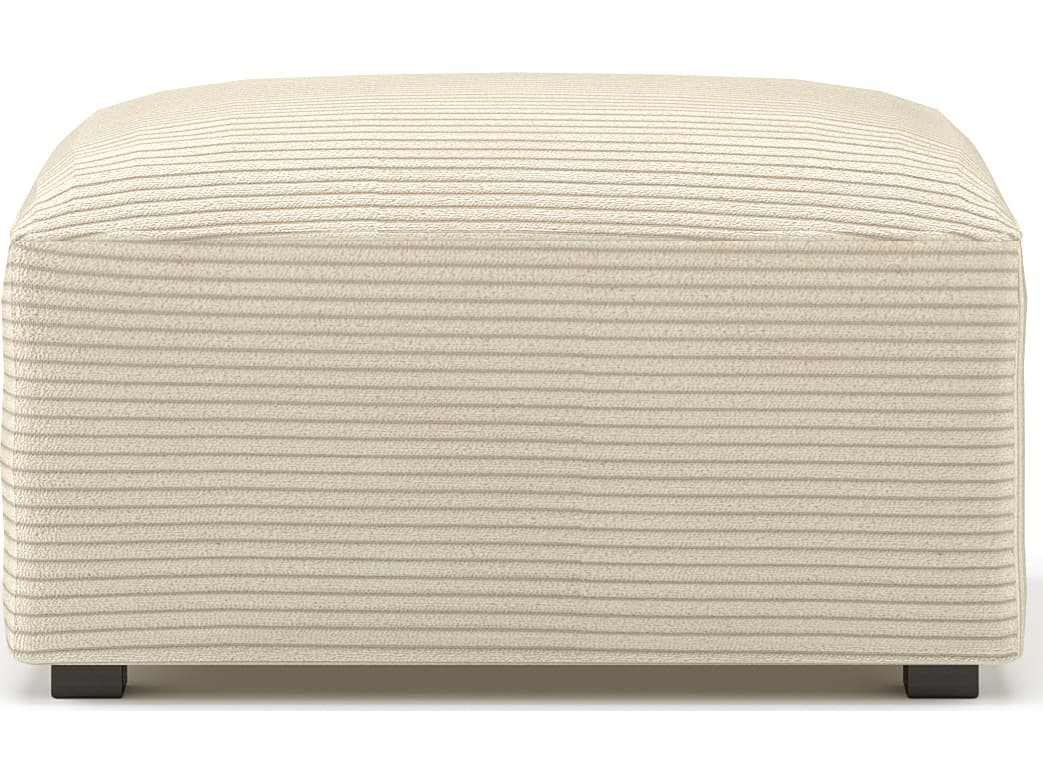Unique Furniture Fenway Off White Beige Upholstered Ottoman