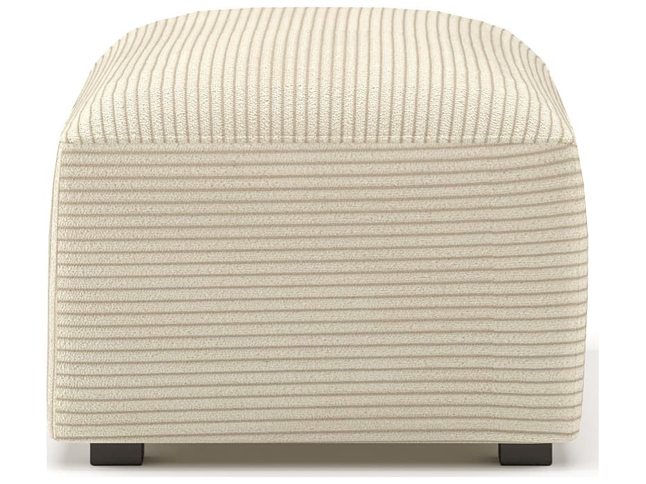 Unique Furniture Fenway Off White Beige Upholstered Ottoman