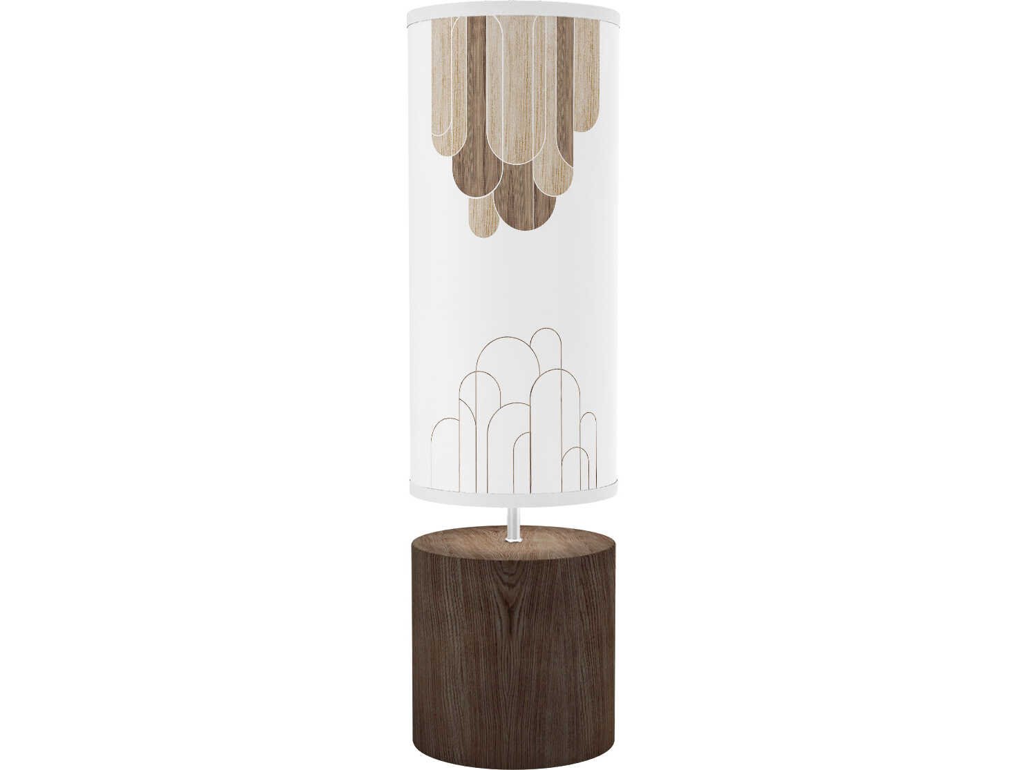 jefdesigns Arch Printed Spin Brown Buffet Lamp