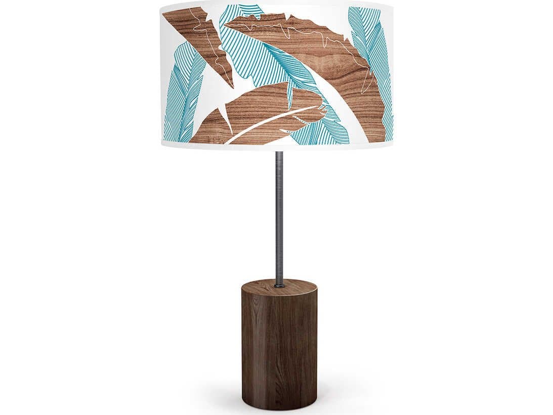 jefdesigns Banana Printed Chuck Blue Buffet Lamp