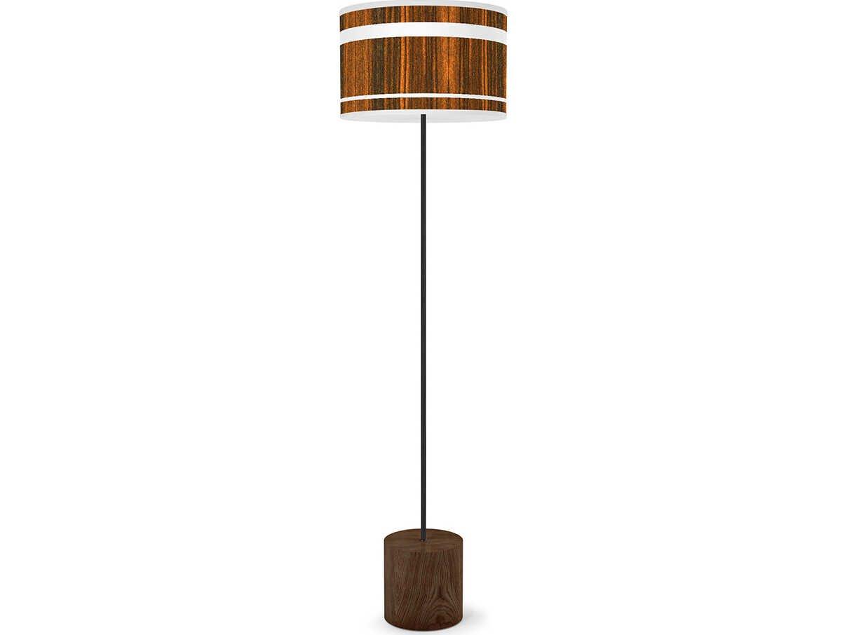 jefdesigns Band Printed Ebony Floor Lamp