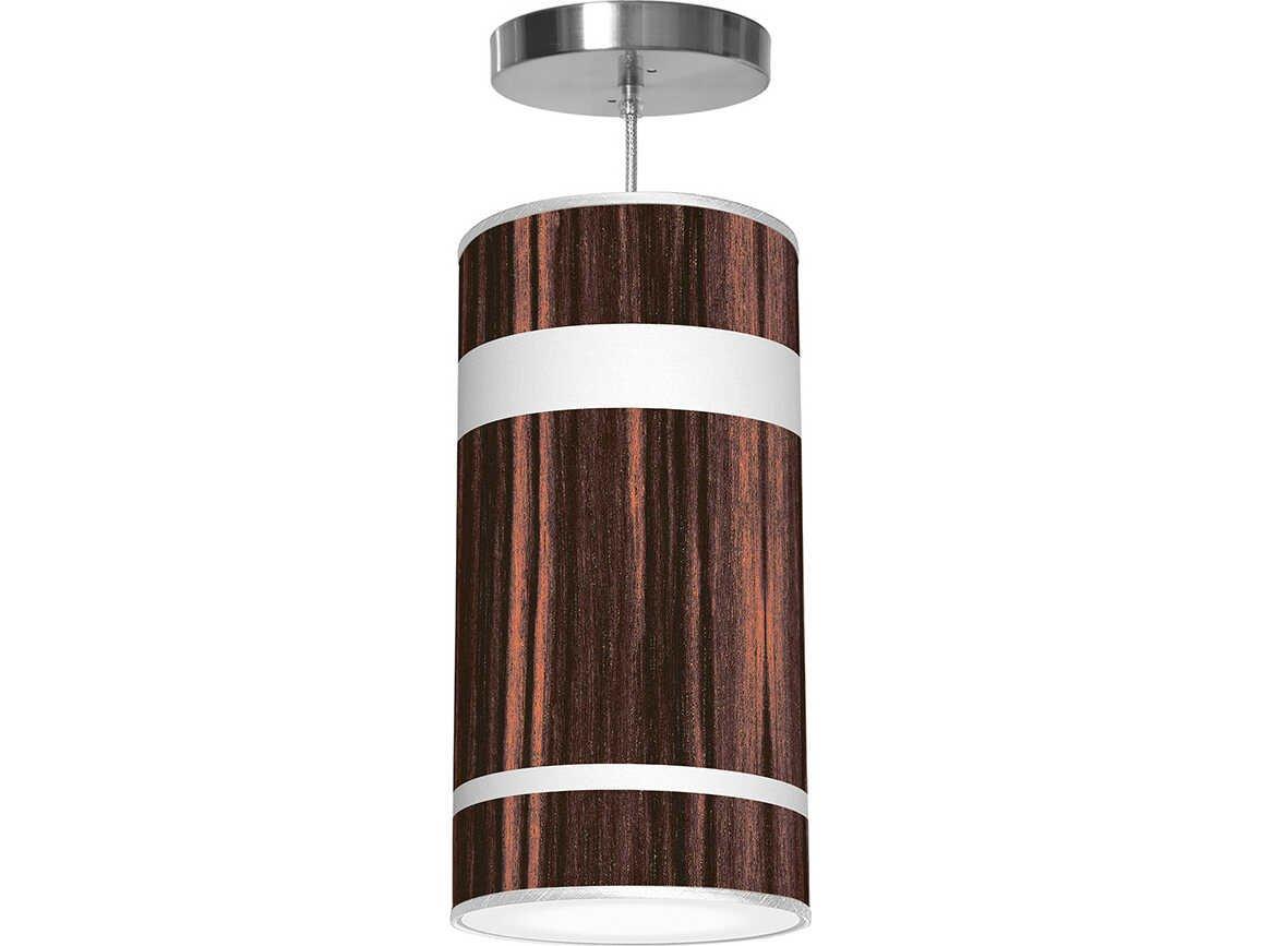 jefdesigns Band Printed Lisha 1-Light Ebony Cylinder Mini Pendant