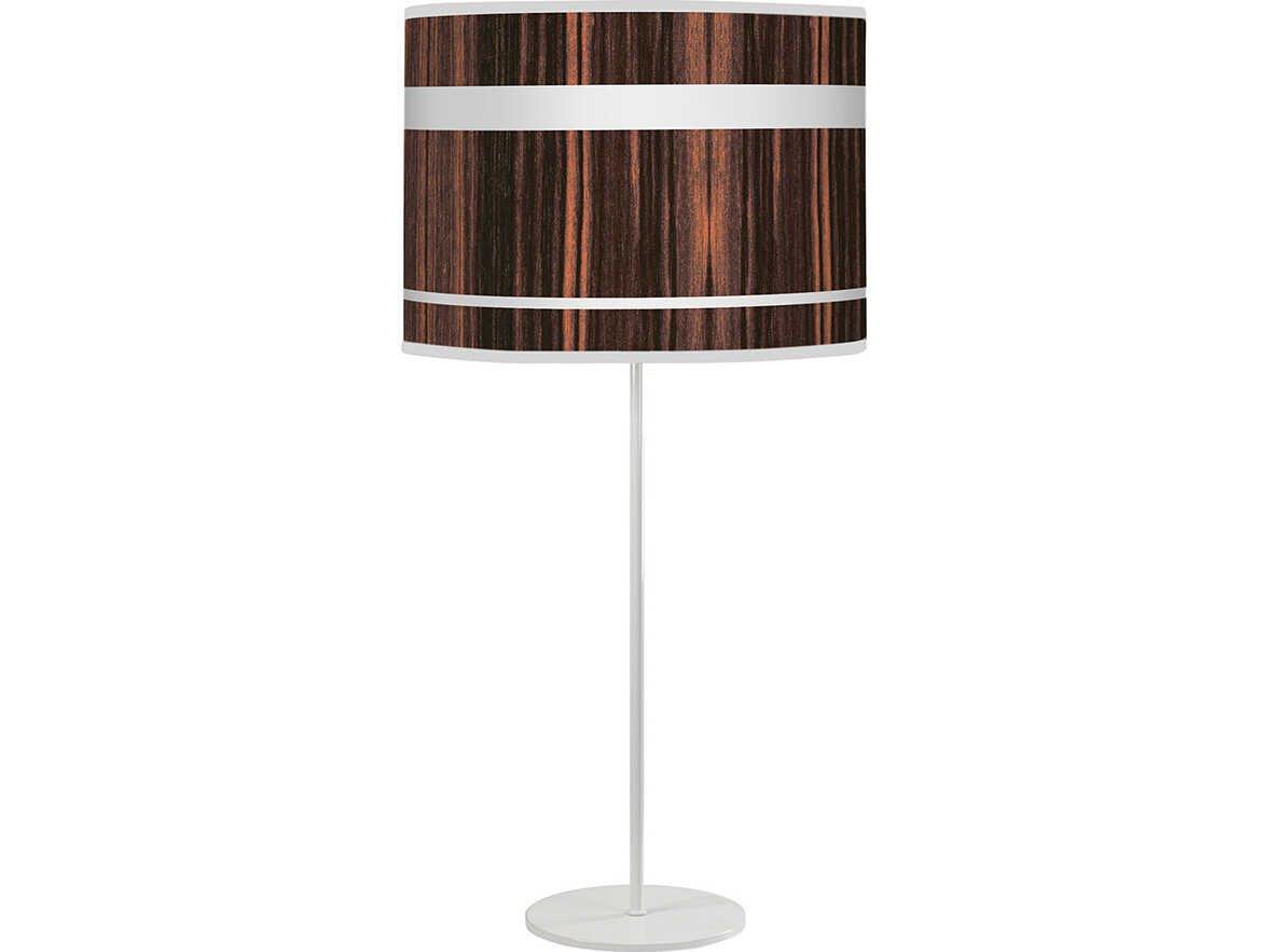 jefdesigns Band Printed Tyler Ebony Table Lamp