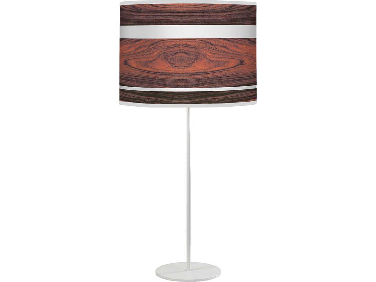 jefdesigns Band Printed Tyler Rose Table Lamp