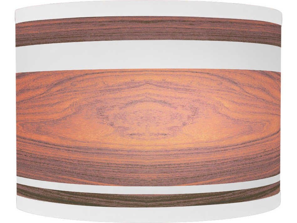 jefdesigns Band Printed Lyle 1-Light Rosewood Wall Sconce