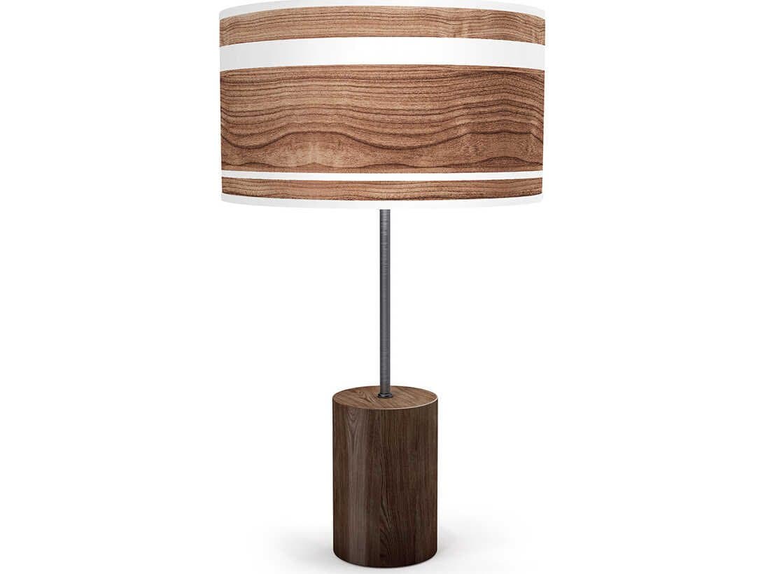 jefdesigns Band Printed Chuck Walnut Buffet Lamp