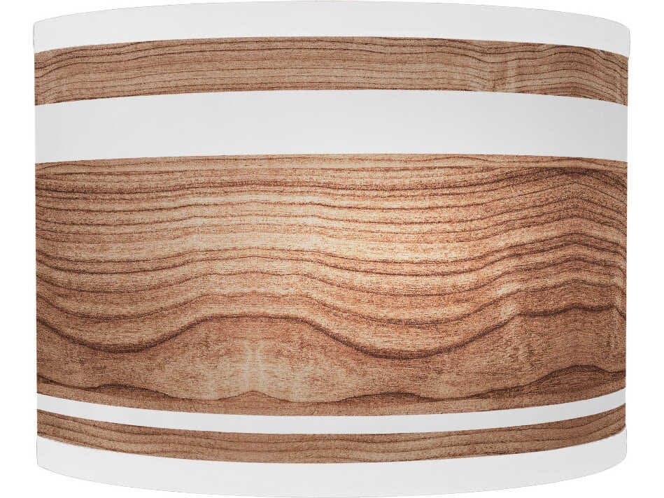 jefdesigns Band Printed Lyle 1-Light Walnut Wall Sconce