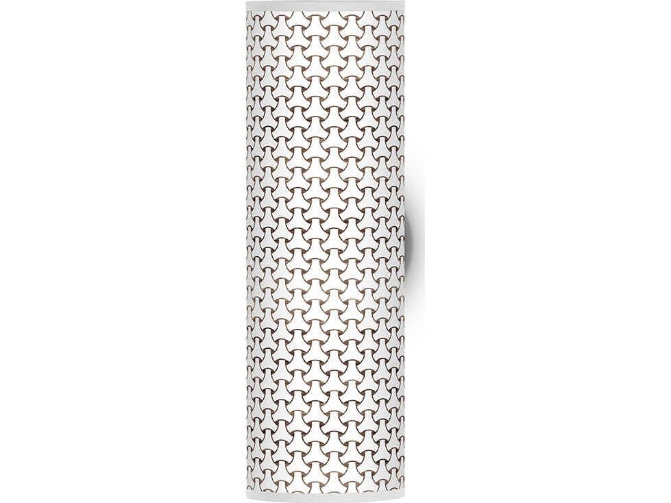 jefdesigns Basket Weave Printed Axel 1-Light Brown Wall Sconce