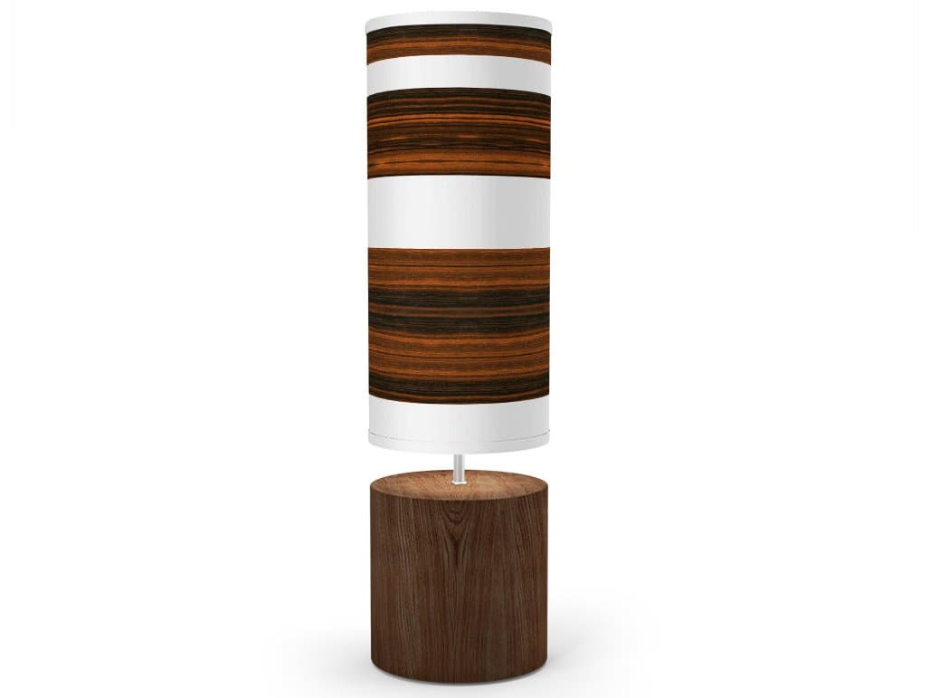 jefdesigns Band Printed Spin Brown Buffet Lamp