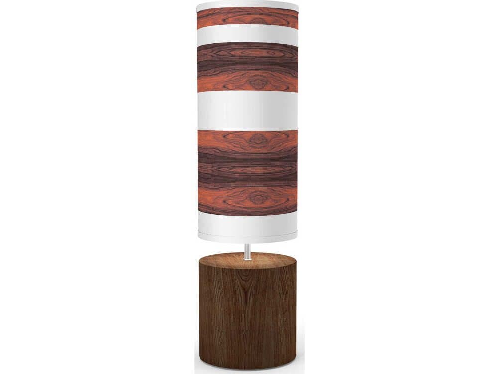 jefdesigns Band Printed Spin Brown Buffet Lamp