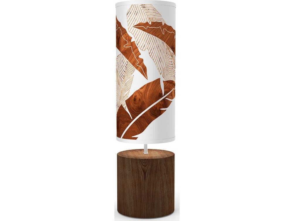 jefdesigns Banana Printed Spin Brown Buffet Lamp