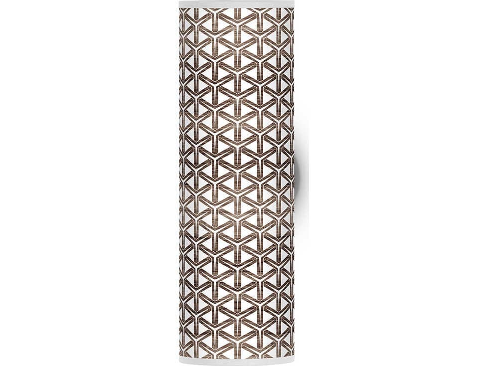 jefdesigns Cubist Printed Axel 1-Light Nickel Wall Sconce