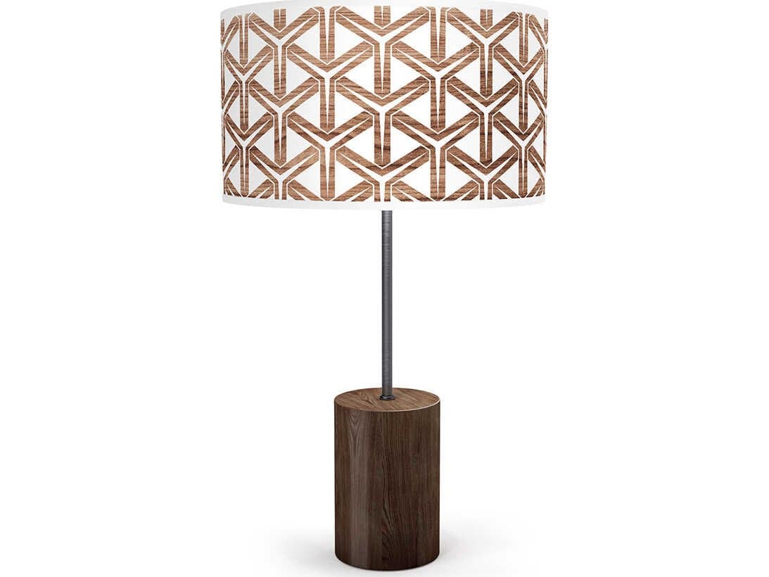 jefdesigns Cubist Printed Chuck Brown Buffet Lamp