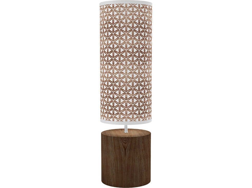 jefdesigns Cubist Printed Spin Brown Buffet Lamp