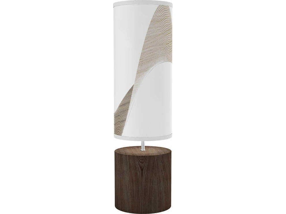 jefdesigns Wave Printed Spin Brown Buffet Lamp