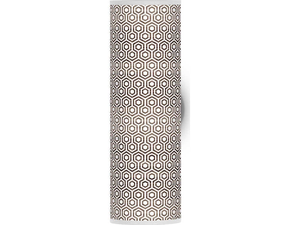jefdesigns Hexagon Printed Axel 1-Light Nickel Wall Sconce