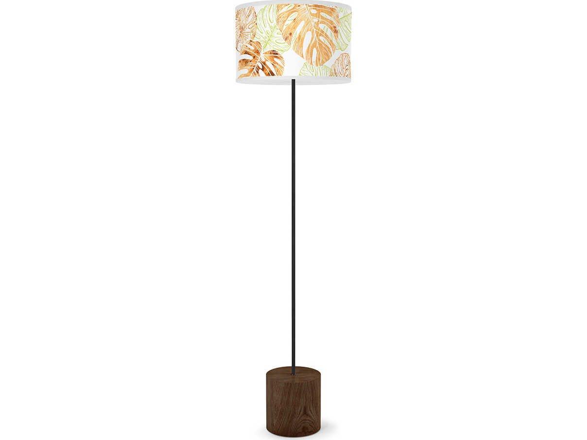jefdesigns Monstera Printed Green Floor Lamp