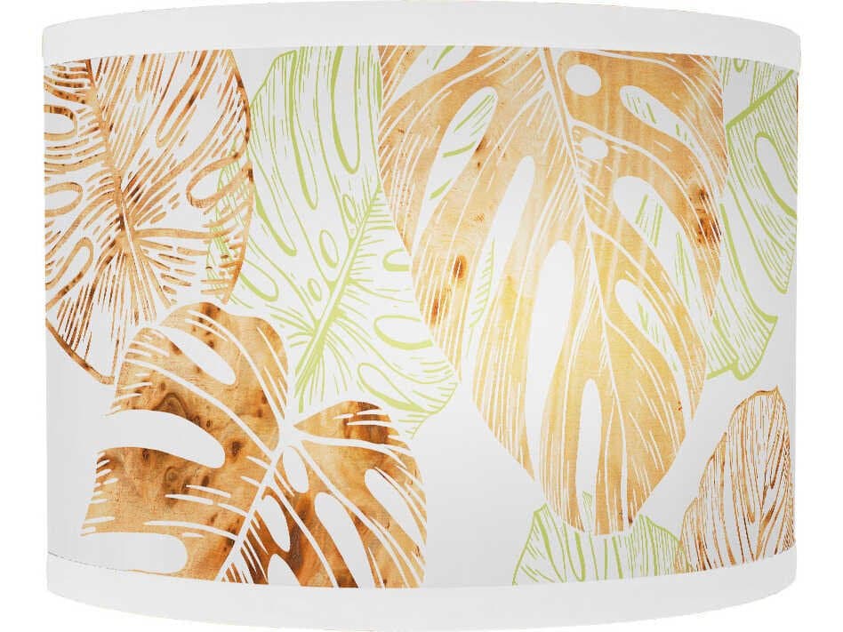 jefdesigns Monstera Printed Lyle 1-Light Green Wall Sconce