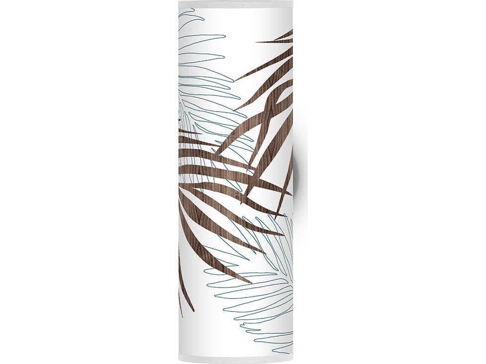 jefdesigns Palm Printed Axel 1-Light Blue Wall Sconce