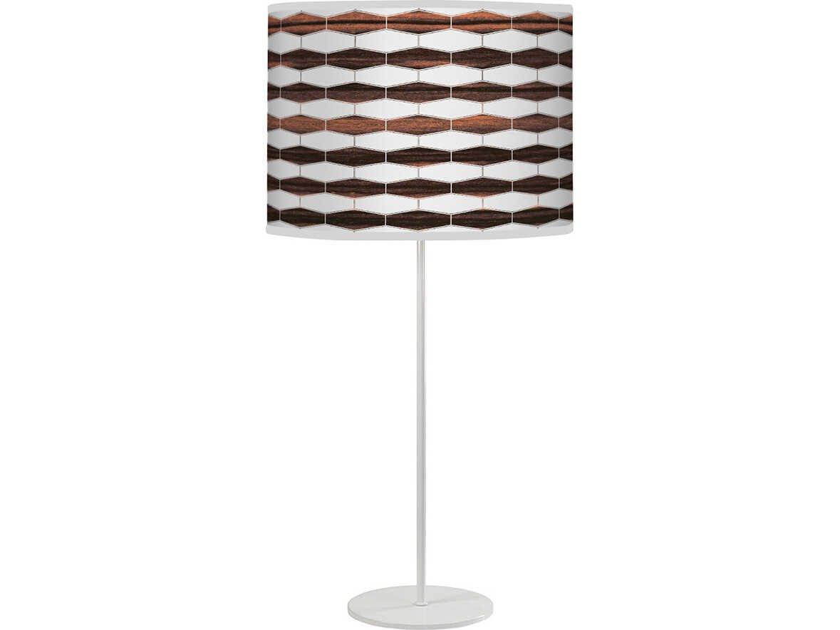 jefdesigns Weave Printed Tyler Ebony Table Lamp