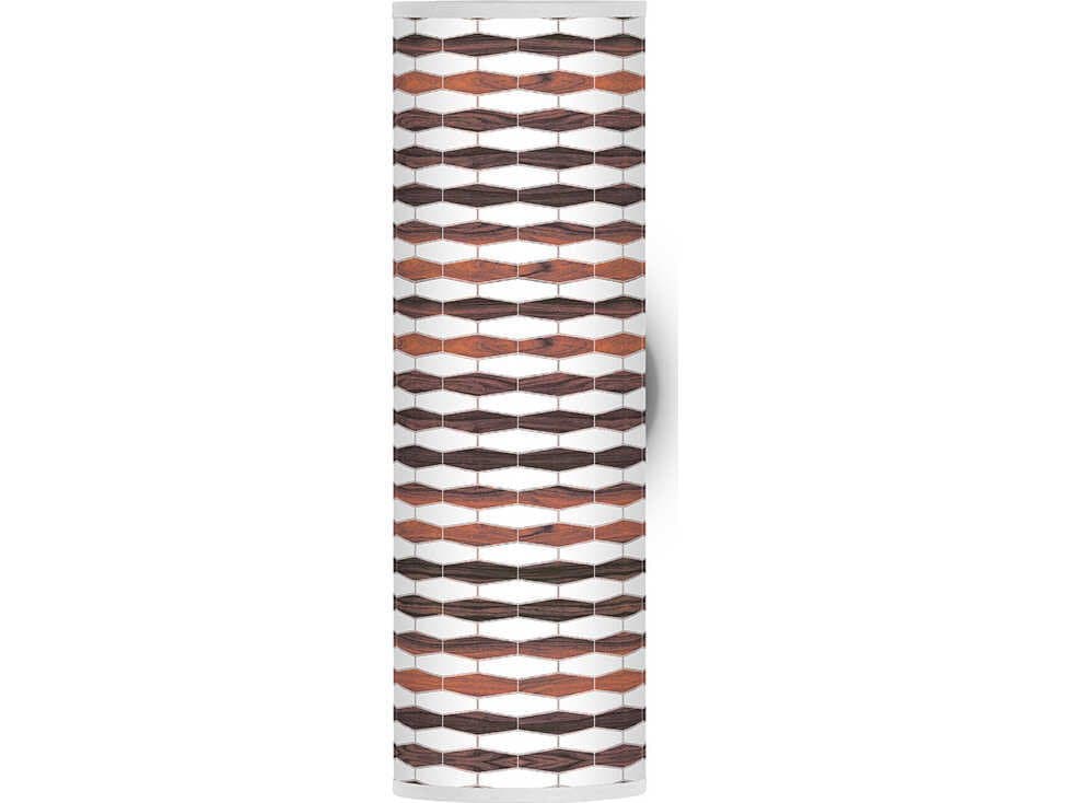 jefdesigns Weave Printed Axel 1-Light Rose Wall Sconce