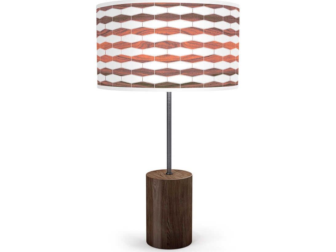 jefdesigns Weave Printed Chuck Rose Buffet Lamp