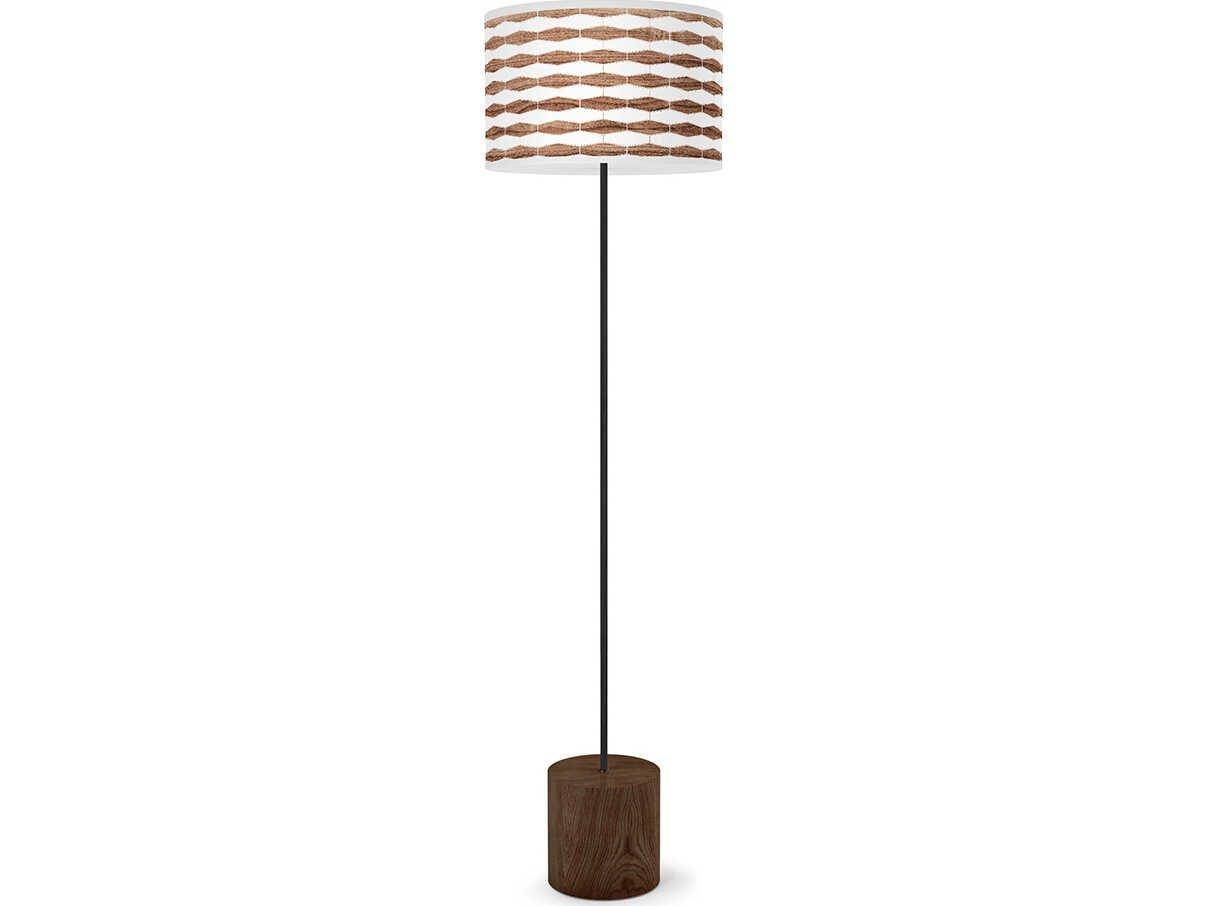 jefdesigns Weave Printed Walnut Floor Lamp