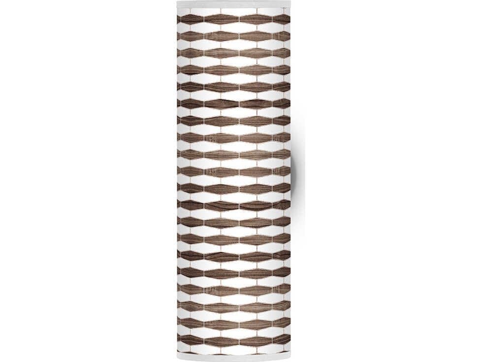 jefdesigns Weave Printed Axel 1-Light Walnut Wall Sconce