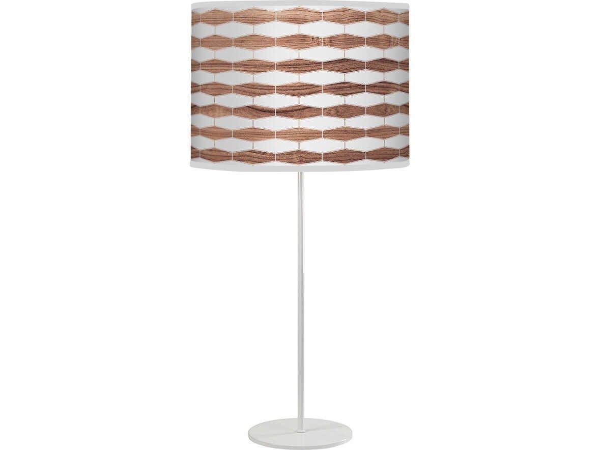 jefdesigns Weave Printed Tyler Walnut Table Lamp
