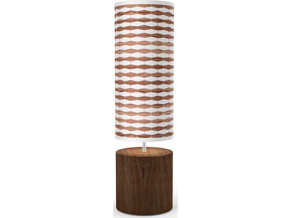 jefdesigns Weave Printed Spin Brown Buffet Lamp