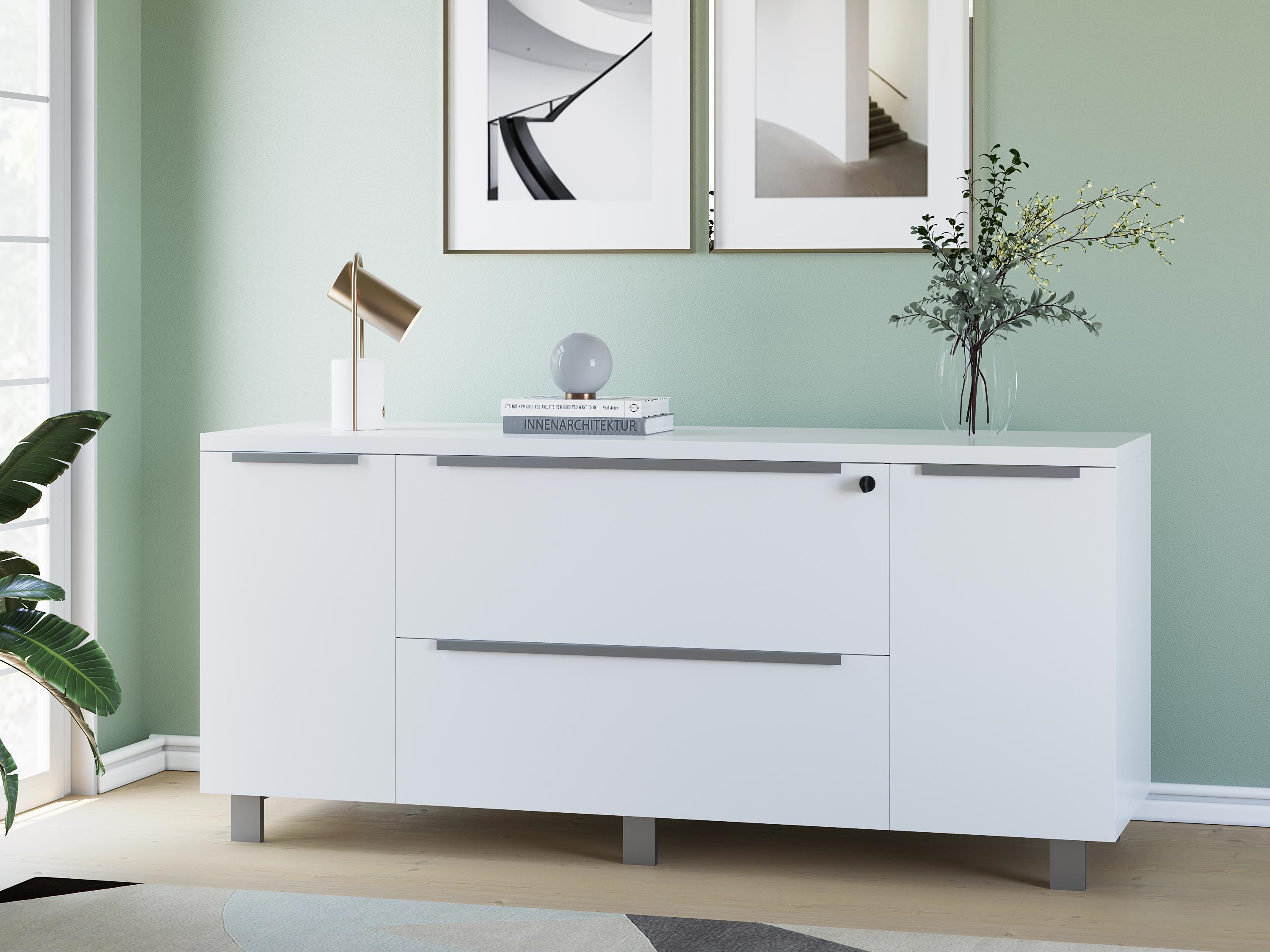 Unique Furniture Kalmar White Credenza Desk
