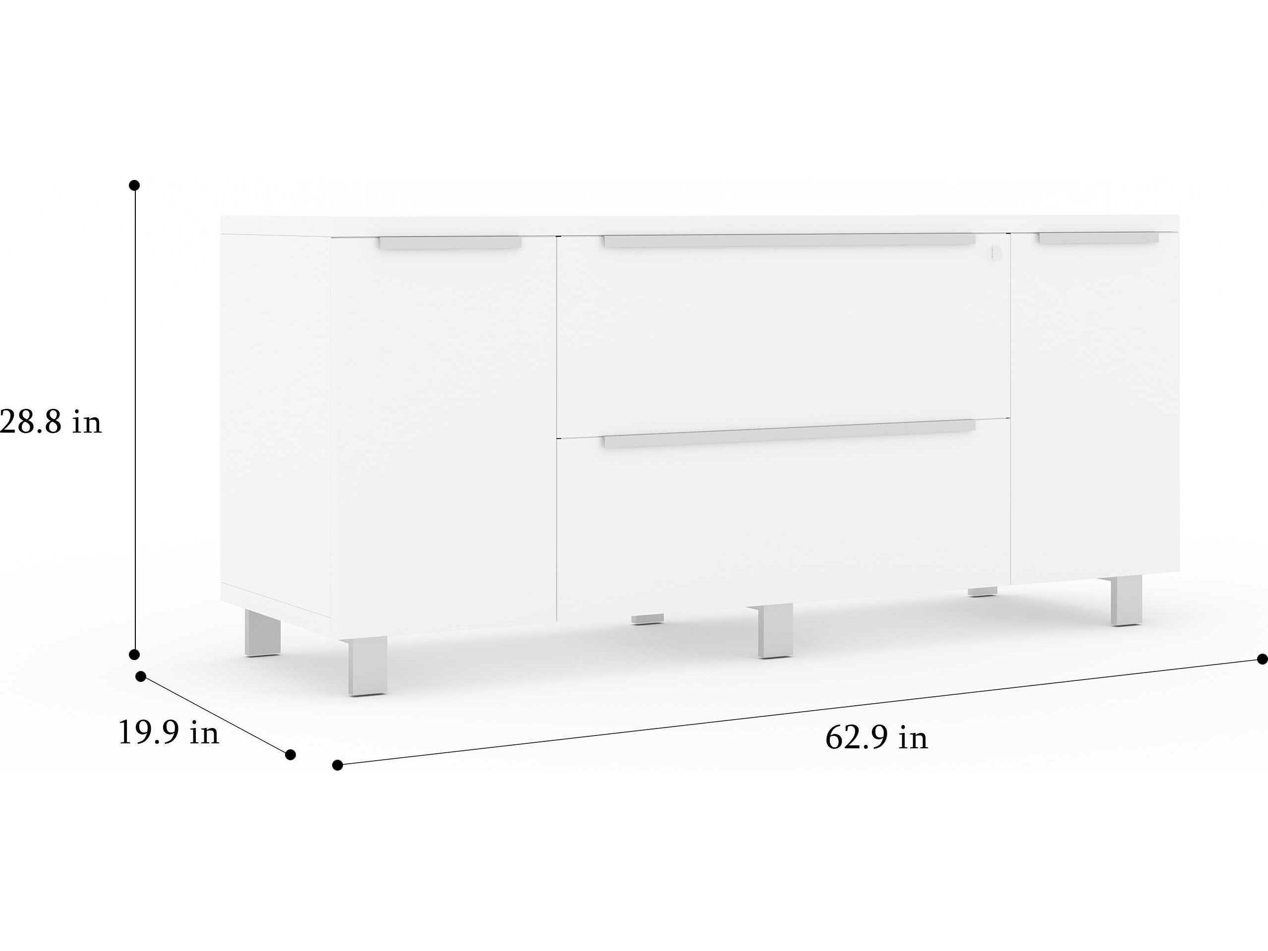Unique Furniture Kalmar White Credenza Desk