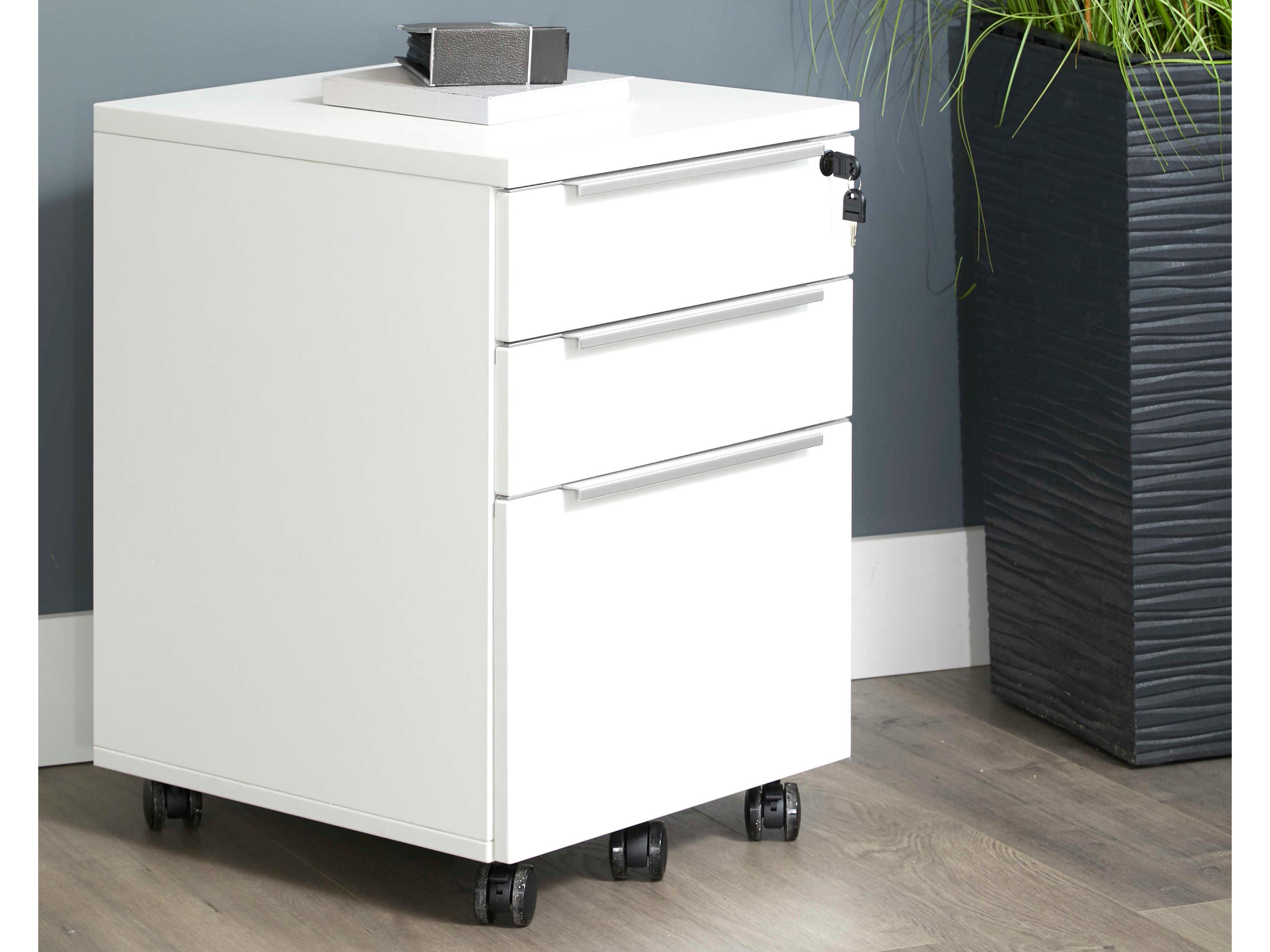 Unique Furniture Kalmar White File Cabinet