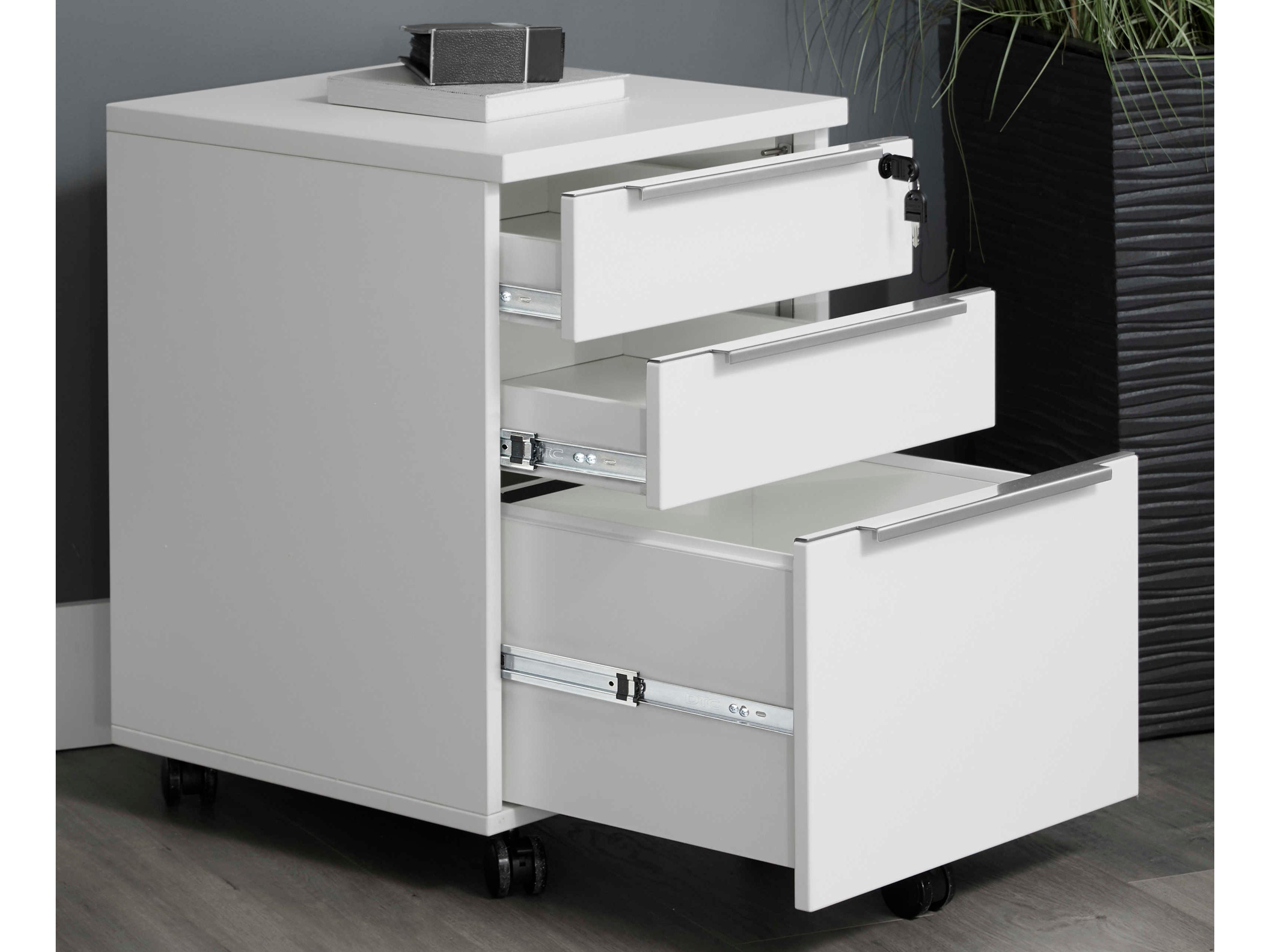 Unique Furniture Kalmar White File Cabinet
