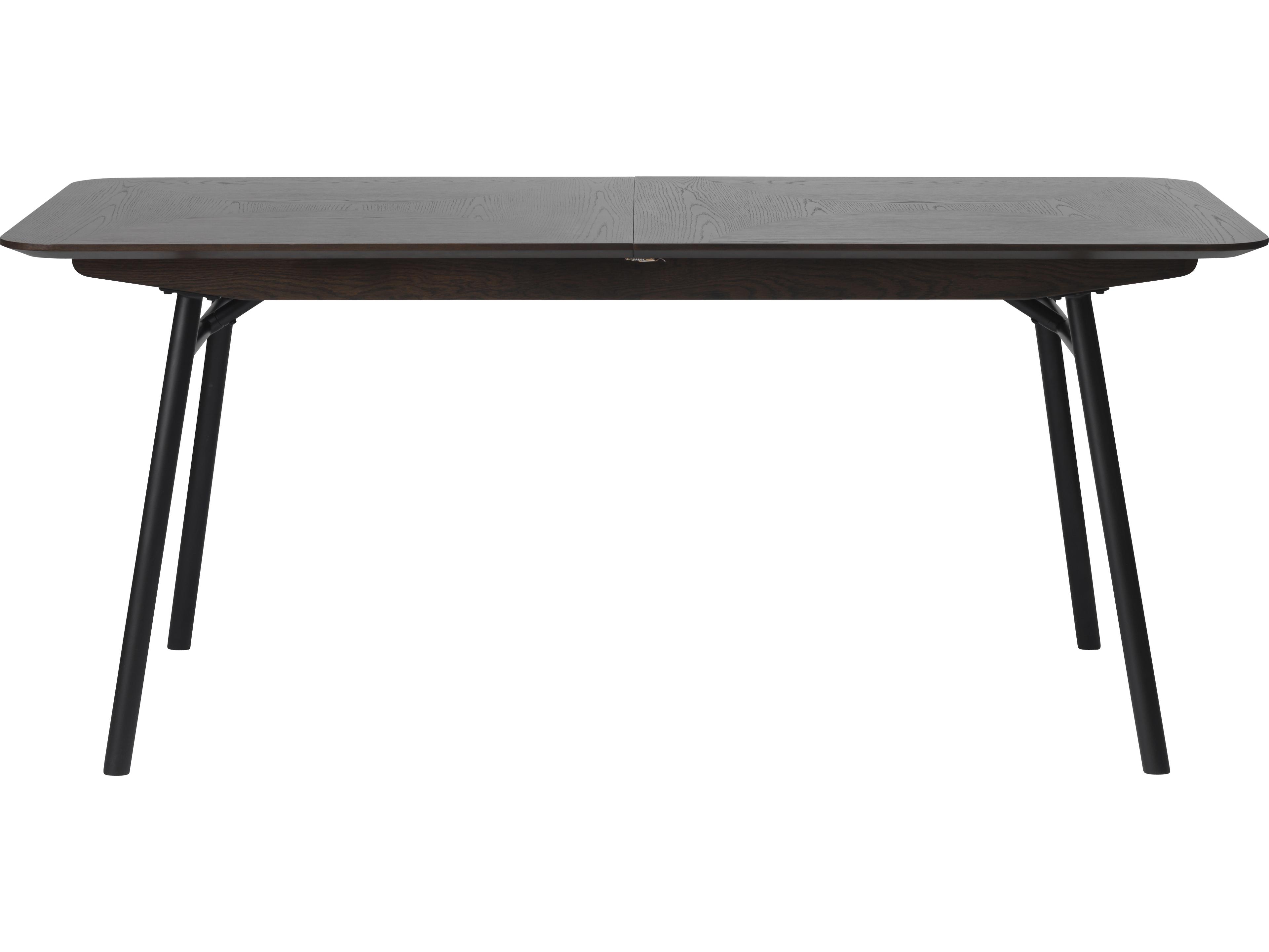 Unique Furniture Latina Extendable Rectangular Wood Black Oak Dining Table