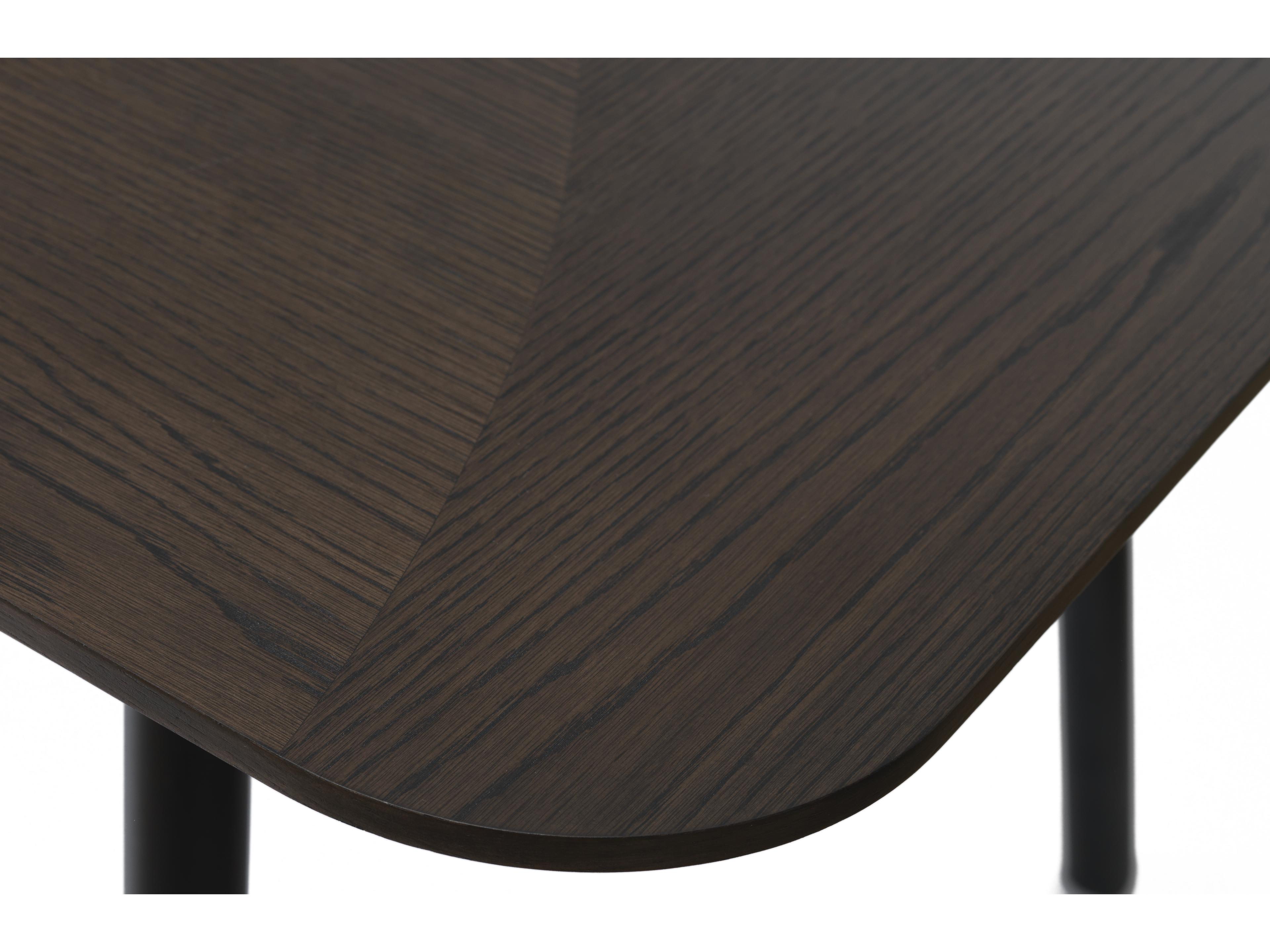 Unique Furniture Latina Extendable Rectangular Wood Black Oak Dining Table