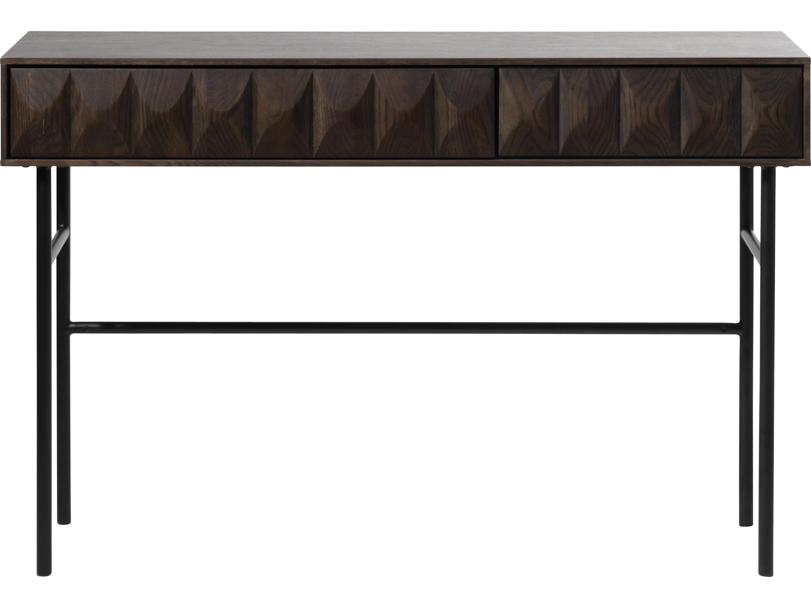 Unique Furniture Latina Rectangular Wood Black Oak Console Table