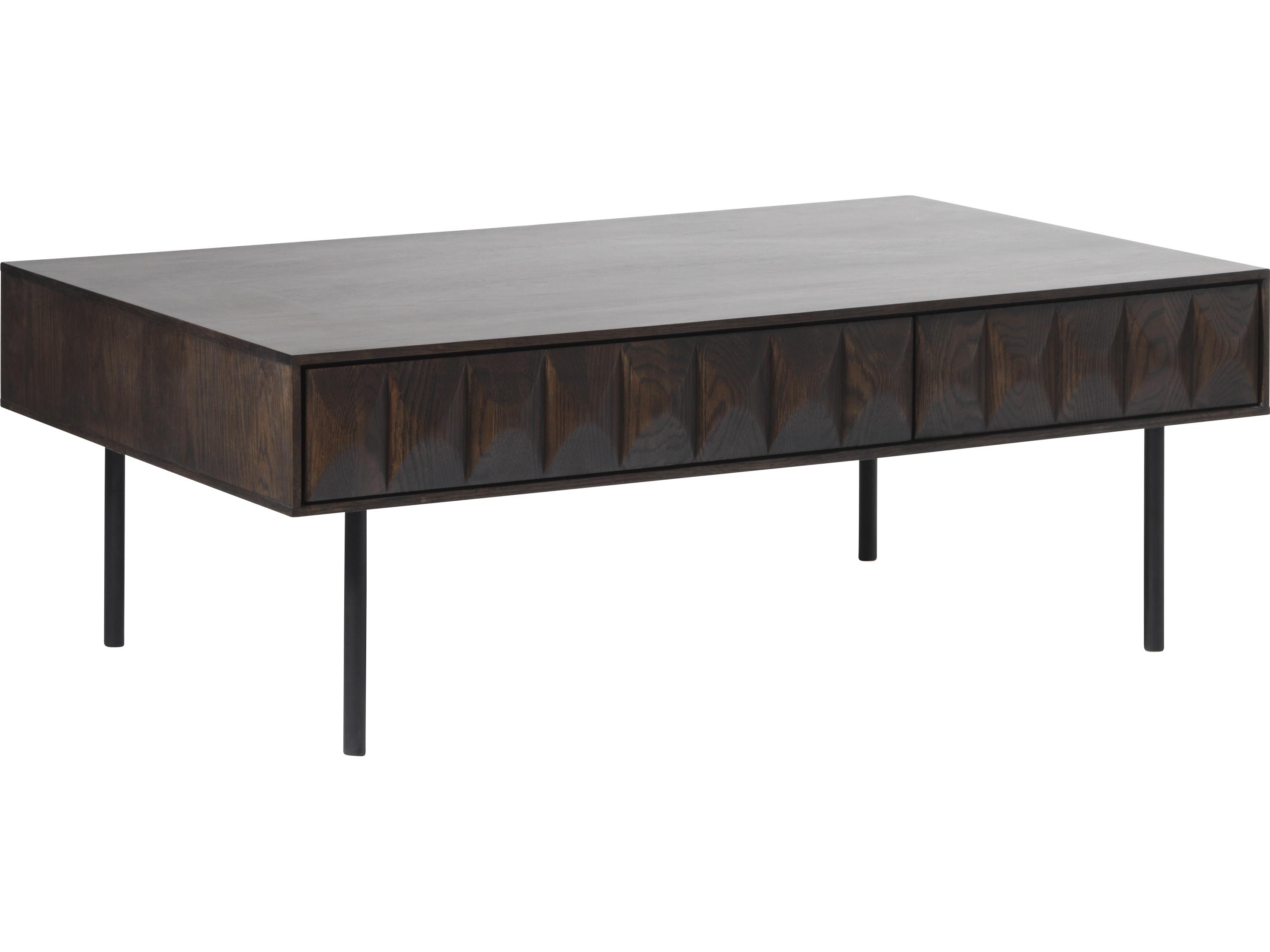 Unique Furniture Latina Rectangular Wood Black Oak Coffee Table