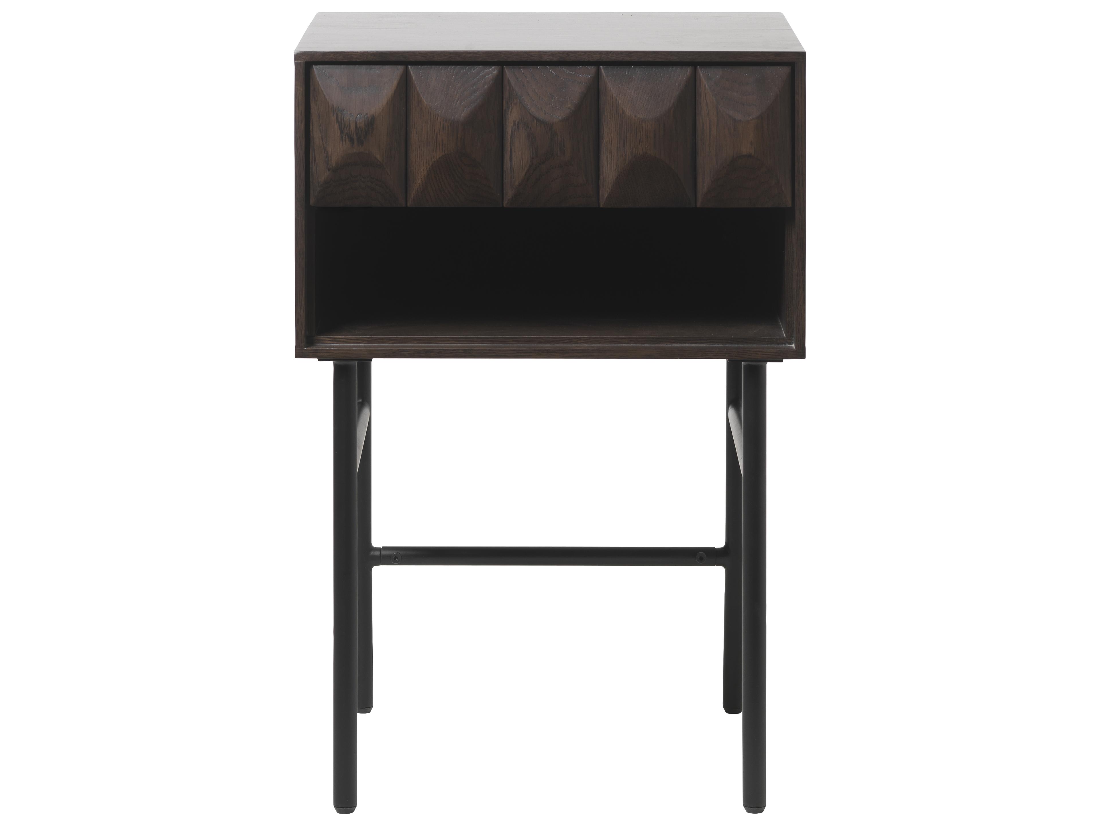 Unique Furniture Latina Rectangular Wood Black Oak End Table