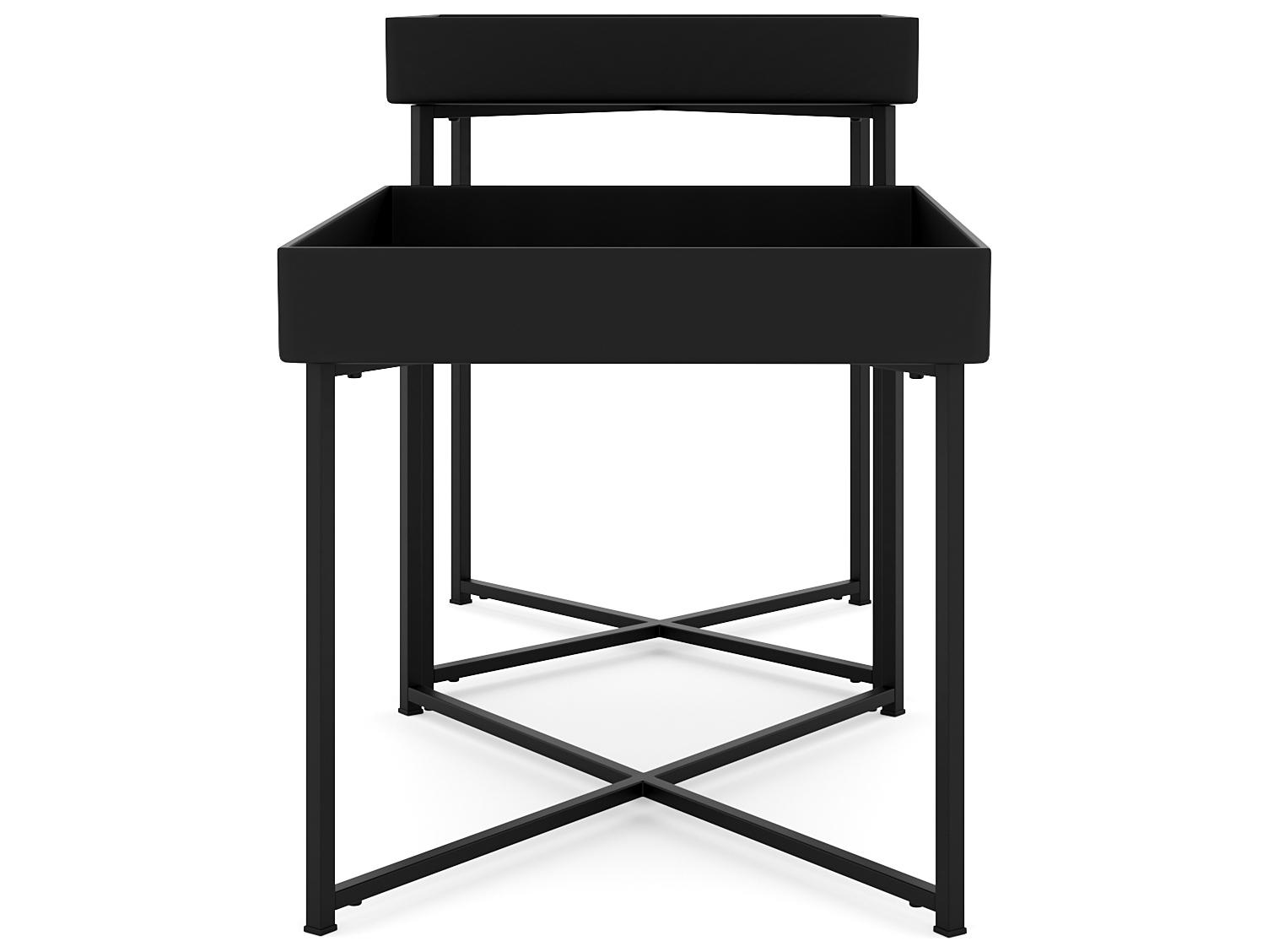 Unique Furniture Louis Rectangular Black Powder Coat Coffee Table