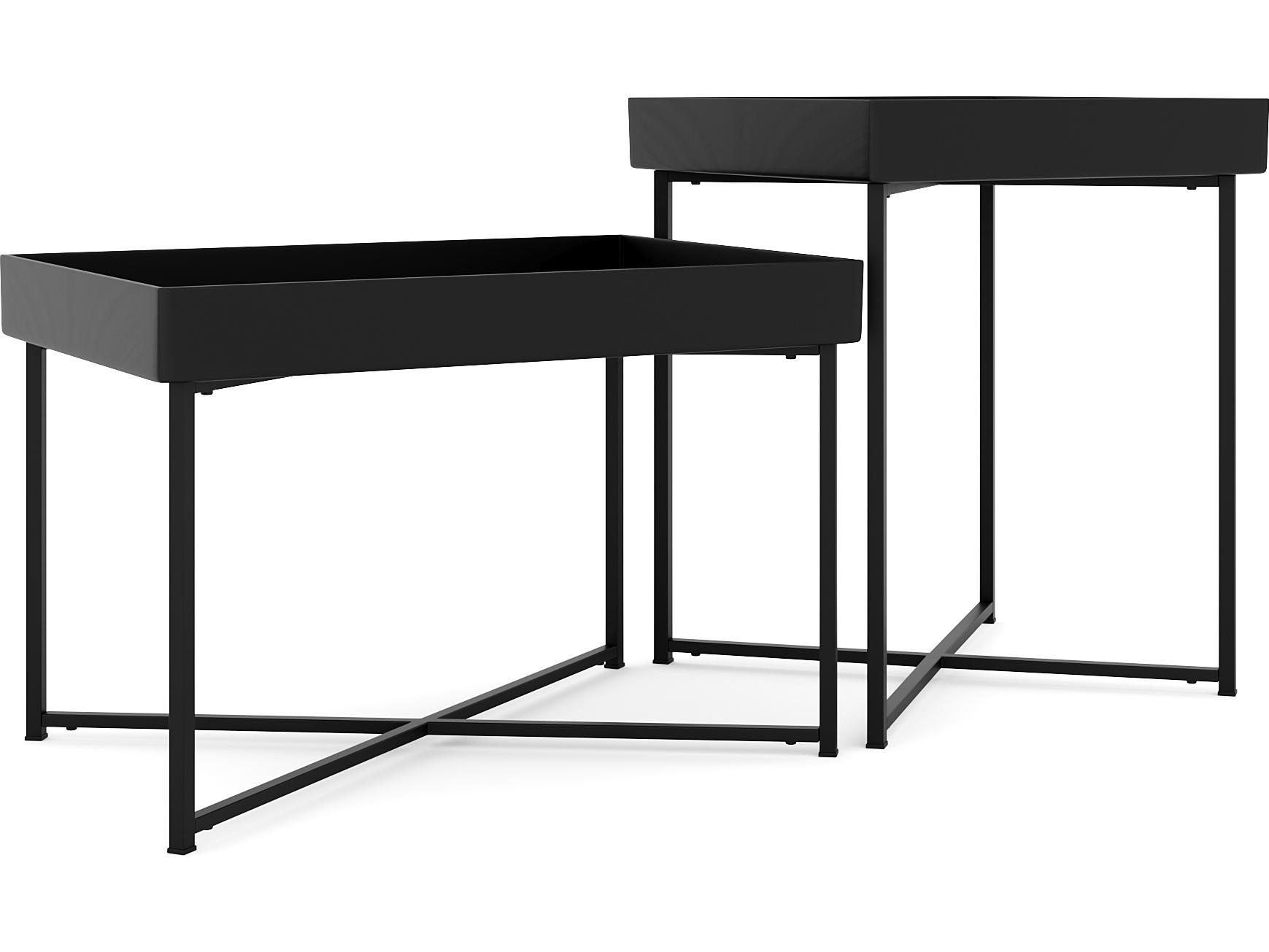 Unique Furniture Louis Rectangular Black Powder Coat Coffee Table